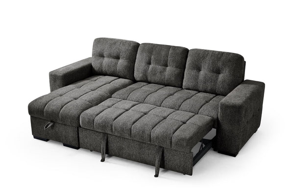 FRANCESCA FABRIC CORNER SOFA BED WITH BUILT-IN STORAGE