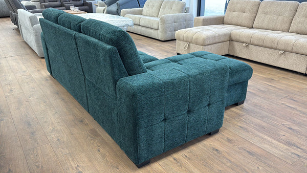 FRANCESCA FABRIC CORNER SOFA BED WITH BUILT-IN STORAGE