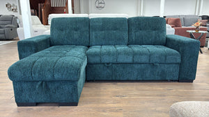 FRANCESCA FABRIC CORNER SOFA BED WITH BUILT-IN STORAGE