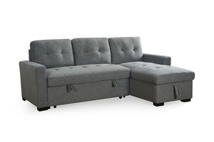 Francesca Fabric Corner Sofa Bed with Storage