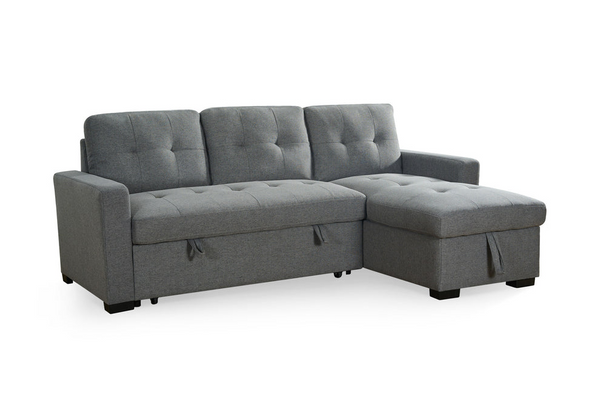 Francesca Fabric Corner Sofa Bed with Storage