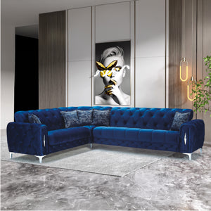 Monaco Lux Sofa Set & Corner – Premium Fabric, Deep Button Tufted, Luxury Living Room