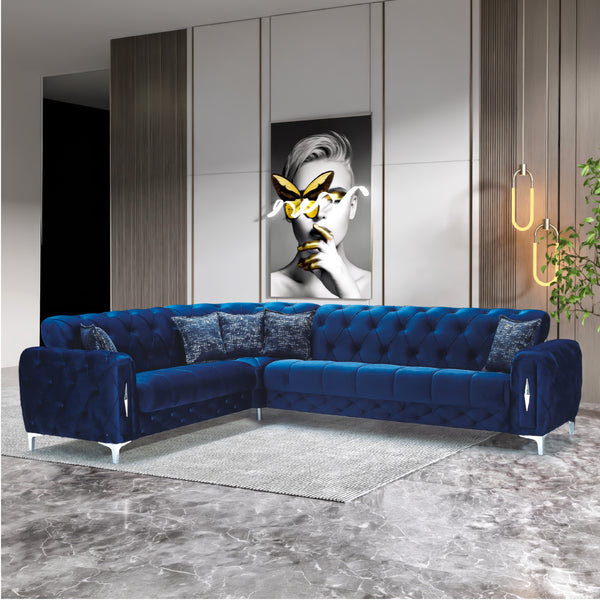 Monaco Lux Sofa Set & Corner – Premium Fabric, Deep Button Tufted, Luxury Living Room