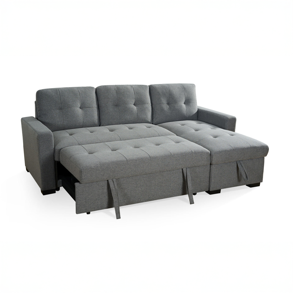 Francesca Fabric Corner Sofa Bed with Storage