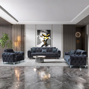 Monaco Lux Sofa Set & Corner – Premium Fabric, Deep Button Tufted, Luxury Living Room