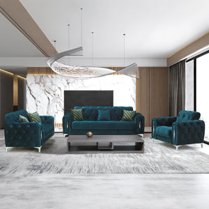 Monaco Lux Sofa Set & Corner – Premium Fabric, Deep Button Tufted, Luxury Living Room