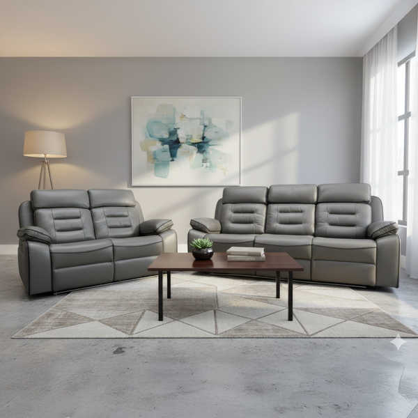 New York Electric Recliner Sofa Set with Wireless Charger Bluetooth Speakers