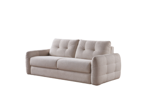 Atlas 3 Seater Sofa Bed with Pull-Out Mattress – Beige Fabric Sleeper Sofa