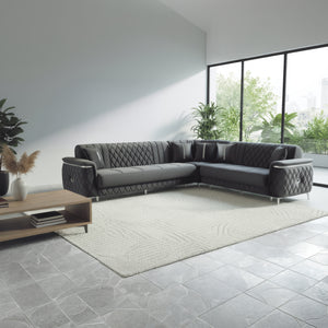 Monaco Elite Sofa Suite  – Luxury Velvet Sofa Bed with Storage & Gold Trim