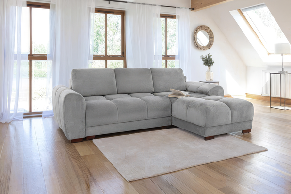 Nuvola Universal Corner Sofa Bed with Storage – Large Velvet Sofabed