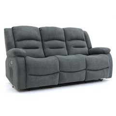 Ashford 3+2+1 Grey Fabric Electric Recliner Sofa Set – Luxury Home Cinema Suite