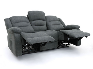 Ashford 3+2+1 Grey Fabric Electric Recliner Sofa Set – Luxury Home Cinema Suite