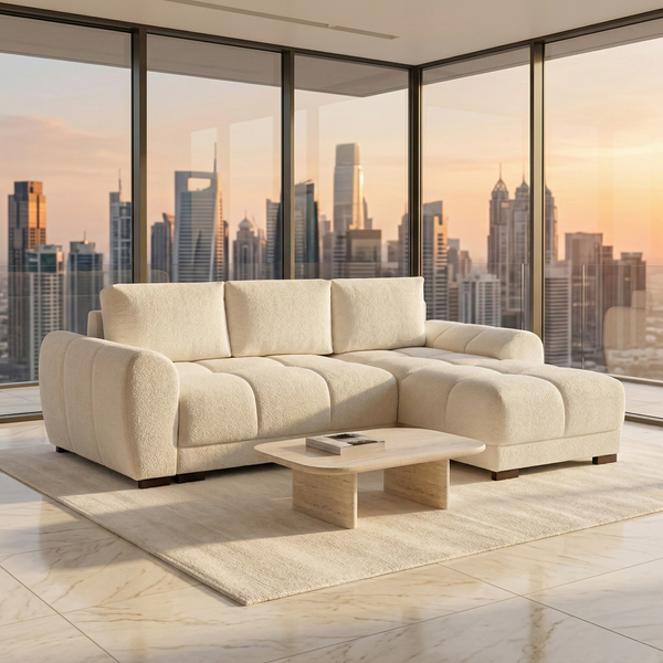 Nuvola Universal Corner Sofa Bed with Storage – Large Velvet Sofabed