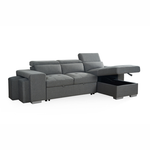 Aspect Modern L-Shape Sofa Bed with Storage