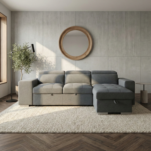 Aspect Modern L-Shape Sofa Bed with Storage