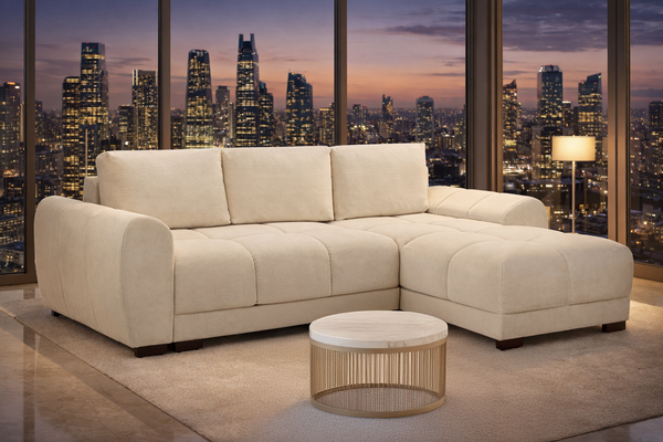 Nuvola Universal Corner Sofa Bed with Storage – Large Velvet Sofabed