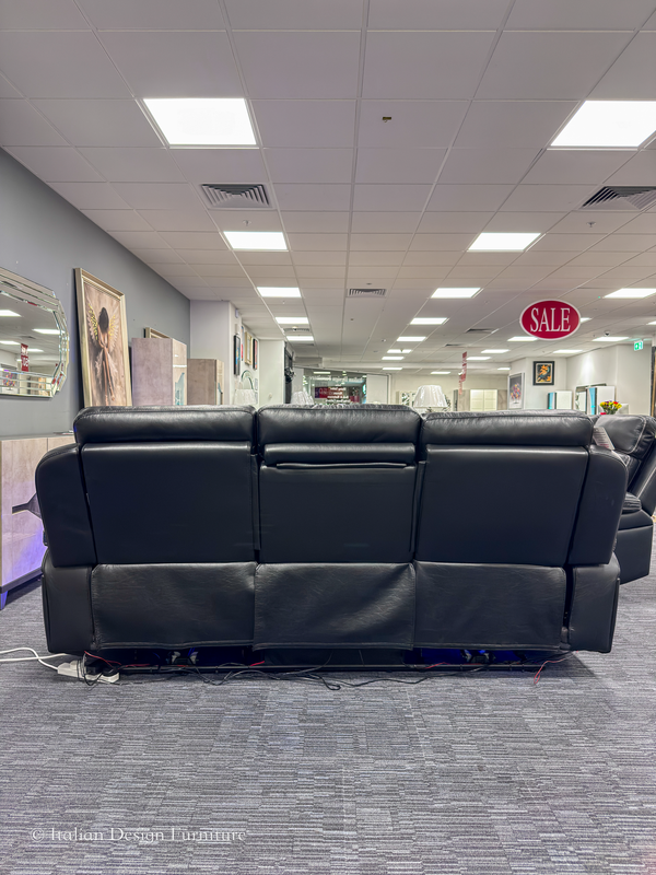 New York Electric Recliner Sofa Set with Wireless Charger Bluetooth Speakers