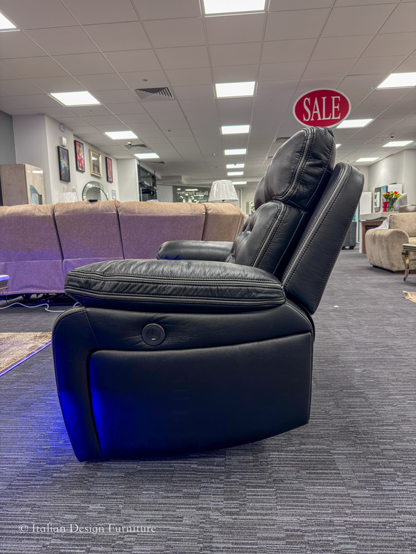 New York Electric Recliner Sofa Set with Wireless Charger Bluetooth Speakers