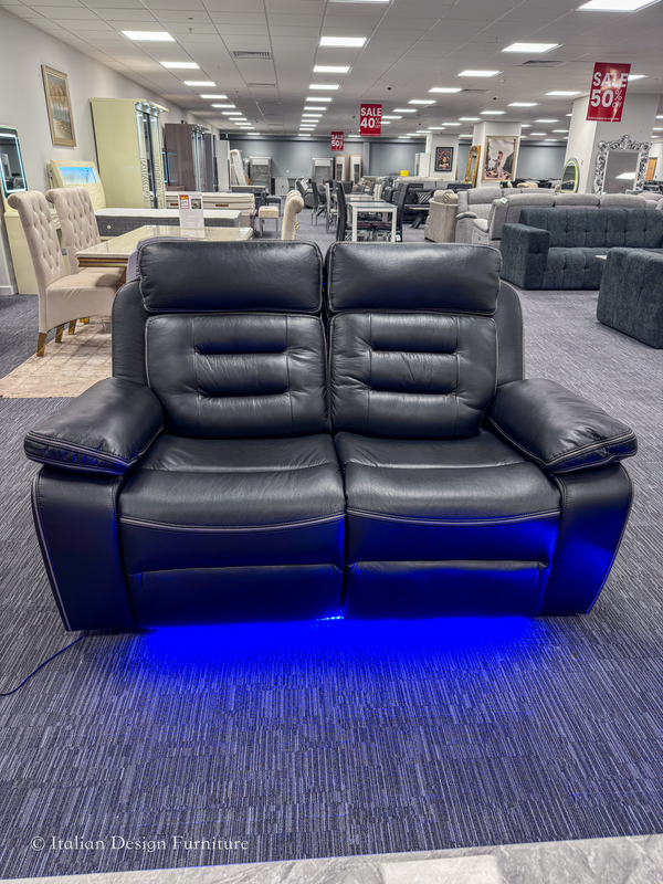 New York Electric Recliner Sofa Set with Wireless Charger Bluetooth Speakers