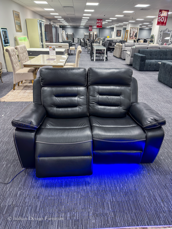 New York Electric Recliner Sofa Set with Wireless Charger Bluetooth Speakers