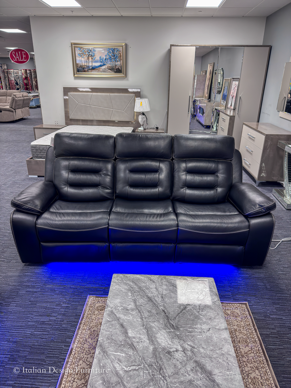 New York Electric Recliner Sofa Set with Wireless Charger Bluetooth Speakers