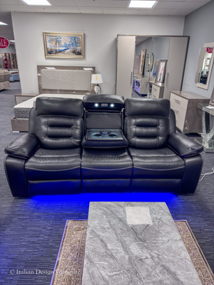 New York Electric Recliner Sofa Set with Wireless Charger Bluetooth Speakers