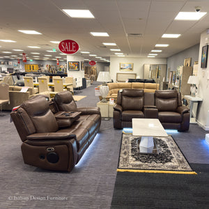 PRESTIA Premium Leather Electric Recliner Sofa Set with USB & Wireless Charging