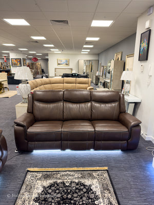 PRESTIA Premium Leather Electric Recliner Sofa Set with USB & Wireless Charging