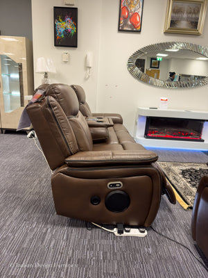 PRESTIA Premium Leather Electric Recliner Sofa Set with USB & Wireless Charging