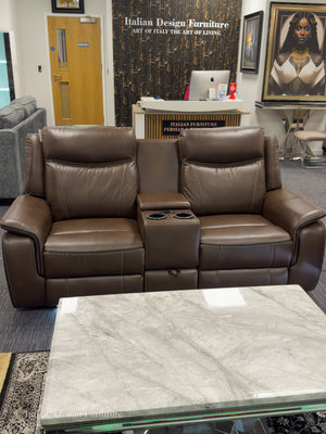 PRESTIA Premium Leather Electric Recliner Sofa Set with USB & Wireless Charging