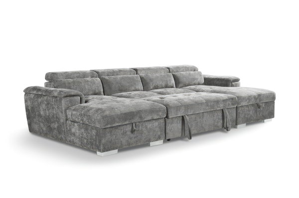 Jasmine U-Shape Corner Sofa Bed with Built-In Storage