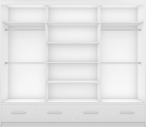 Florida 3 Door Sliding Mirror Wardrobe – Large Modern Bedroom Wardrobe with Drawers