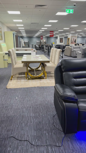 New York Electric Recliner Sofa Set with Wireless Charger Bluetooth Speakers